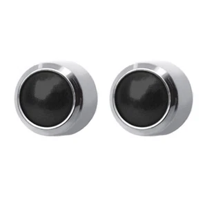 STUDEX Medizinische Ohrstecker PERLE SCHWARZ Stecker silber antiallergisch - Bild 1 von 3