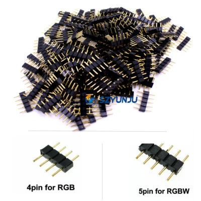 4pin RGB / 5pin RGBW Plug Male Connector For RGB/RGBW Female connector led strip - Image 1 of 4