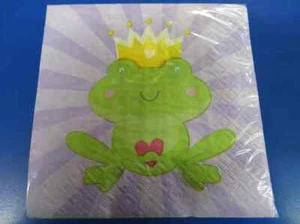 Fairytale Princess Castle Frog Prince Birthday Party Paper Beverage Napkins - Picture 1 of 1
