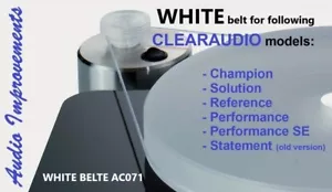 CLEARAUDIO Champion, Solution, Reference, BLANC Belt by Audio Improvements - Imagen 1 de 4