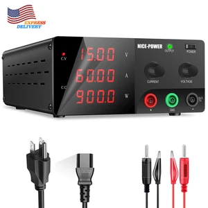 DC Power Supply Variable 15V 60A 900W High Power Bench Power Supply Encoder Knob - Picture 1 of 9