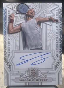 2024 Topps Royalty Tennis Grigor Dimitrov Pursuit Of Greatness Autogramm /75 auf Karte - Bild 1 von 2