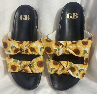 Sandálias/slip on femininas GB Peace Out detalhe cravejado arco girassol tamanho-7 - Imagem 1 de 4