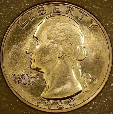 🔥 UNCIRCULATED 1980-D WASHINGTON QUARTER DDO DDR RPM VARIETY - Image 1 of 4