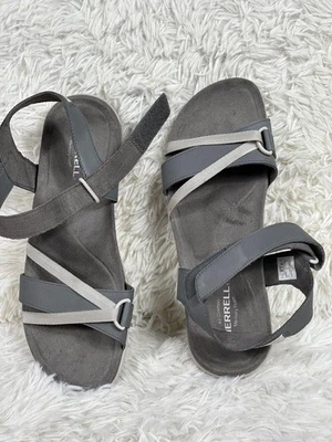 Merrell Zapatos Mujer Talla 10 Gris Cojín de Aire Espuma con Memoria Sandalia para Caminar Tirantes Foto 1 de 4