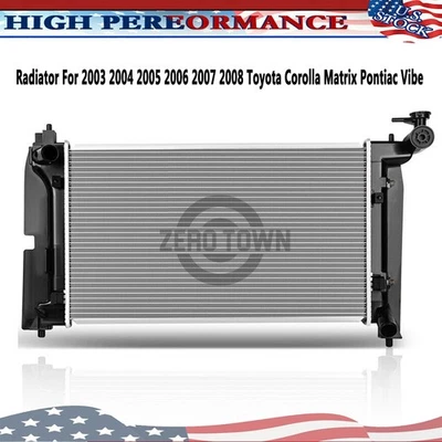 Radiator For 2003 2004 2005 2006 2007 2008 Toyota Corolla Matrix Pontiac Vibe Foto 1 de 4