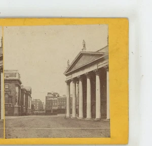 Bank & College Dublin Irland Stereoview um 1870 - Bild 1 von 3