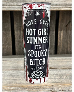 Hot Girl Summer Horror Slices - 20oz oz 20oz. oz. 20 Skinny Sublimation Tumbler - Picture 1 of 8