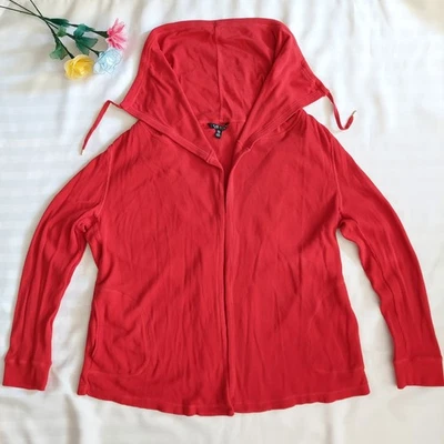 Suéter tejido Lauren Ralph Lauren XXL/TTG rojo chal cuello cárdigan etiqueta negra Foto 1 de 4