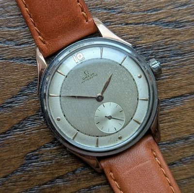 Omega 2479-3 Jumbo 1940s Cal 30.10 RA Mens Steel & Gold Watch Serviced Vtg 35mm - Image 1 of 4