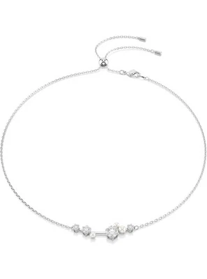 Swarovski Constella Necklace Crystal Pearl, Round Cuts, White, Rhodium 5705626 - Image 1 of 4