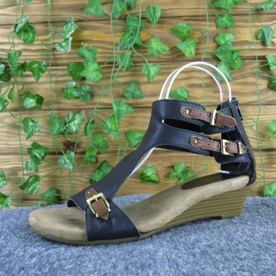 Aerosoles Mujer Yet Another Gladiator Cuero Negro Talla 6.5 Medianos Usados 2025 Foto 1 de 4