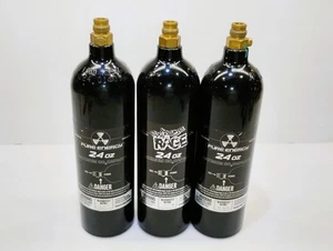 3 tanques de cilindro de aire comprimido de aluminio CO2 de 24 oz vacíos de paintball - Imagen 1 de 8