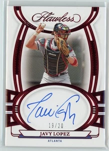 2023 Panini Flawless #FS-JL Javy Lopez Flawless Signatures Ruby #/20 - Picture 1 of 2