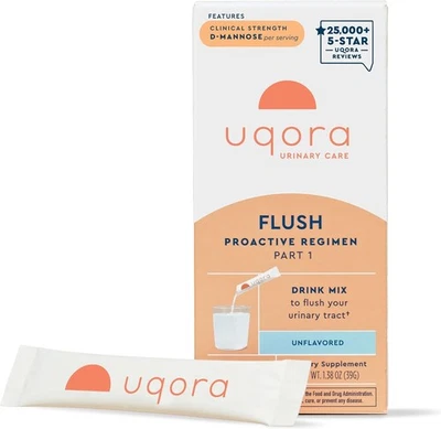 Uqora Flush (10 Packets) Urinary Tract Health Drink Mix - Pink Lemonade Flavor - Image 1 of 4