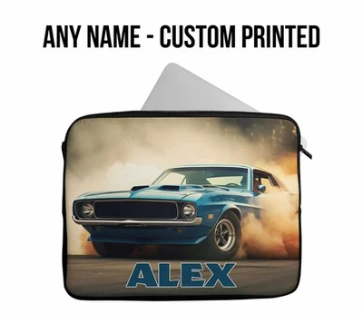 Personalised Car Design Laptop Case Any Name Sleeve Tablet Bag Great 18 - Image 1 of 4