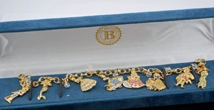 Beautiful mINT IN box Bradford Exchange Disney Princesses Charm Bracelet - Picture 1 of 7