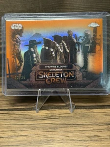2025 Star Wars Topps Chrome Skeleton Crew: The Wise Elders Orange Refractor/25 - Imagen 1 de 2