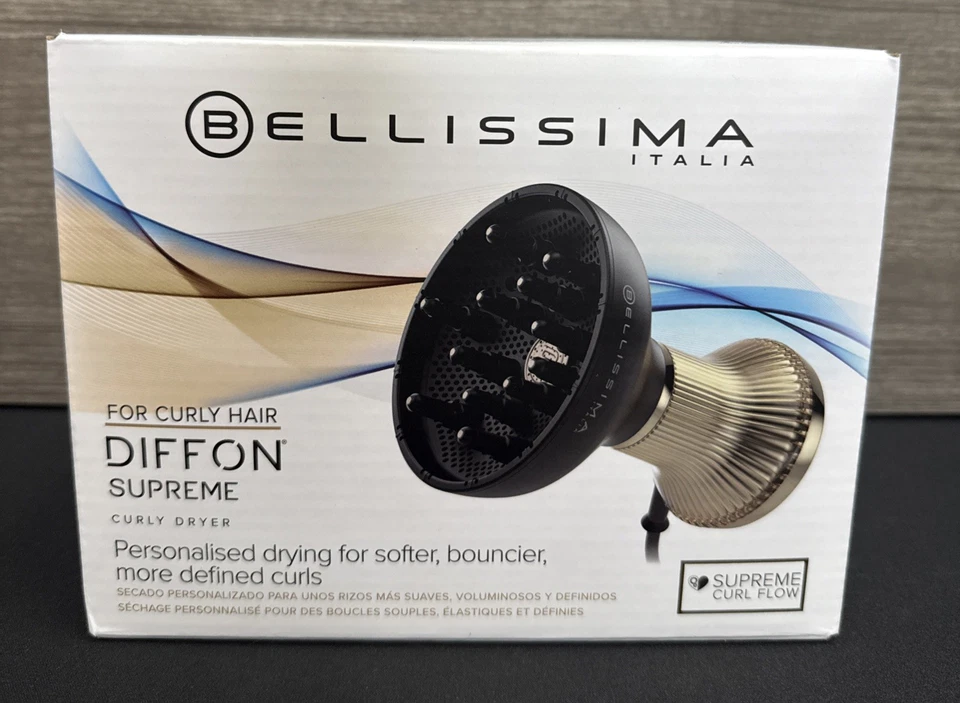 Bellissima Italia Diffon Supreme Ionic XL Diffuser & Hair Dryer for Curly Hair