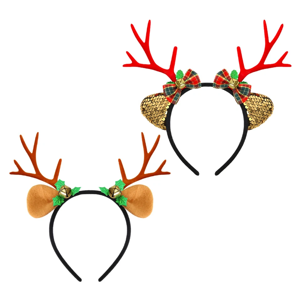 Diadema de astas de reno tocado de Navidad con astas lindo de ideas afines Foto 1 de 4