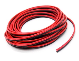 Cable de silicona RC de 3 pies 14 AWG negro/rojo unido en paralelo - Imagen 1 de 2