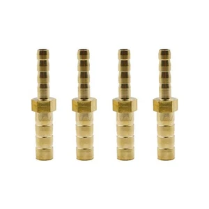 4PCS Brass Hose Brab 1/4" to 1/8" Brass Hose Barb Reducer Fitting Barbed Redu... - Picture 1 of 4