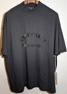 Fear of God Essentials Black Tee T-Shirt - Size Medium Oversized - Bild 1 von 10