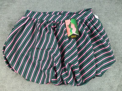 Wicked X Target 女式迷你泡泡裙 XXS 码黑色粉红色绿色条纹全新带标签 — 第 1/4 张图片