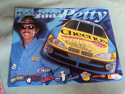 Postal firmada a mano por Richard Petty NASCAR CERTIFICADA JSA Foto 1 de 2