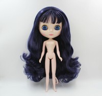 RBL Scalp /& Dome Silver Grey Mix Color Long Hair With Bangs For Blythe Doll R043