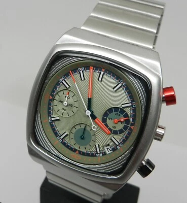 Reloj Hombre Ciloa Clásico Retro Industrial Estilo Cervecería Cronógrafo 37mm Agujero de Gusano Foto 1 de 4