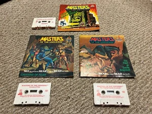 Lotto libri e cassette vintage Masters of the Universe storie parlanti CAVERNE PAURA - Foto 1 di 7