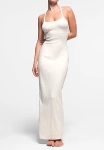 SKIMS LONG COTTON RIB CAMI DRESS IN MARBLE SIZES XS- 3X AVAILABLE - Picture 1 of 5