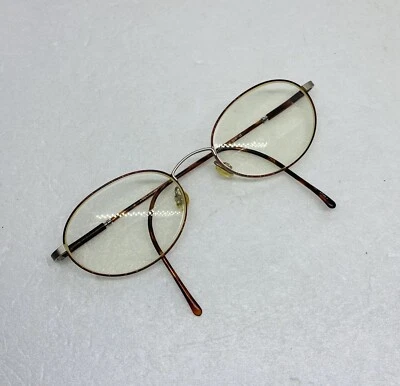 Marco de gafas de aspecto vintage borde dorado marrón turquesa 51-20-145 mm 00 Foto 1 de 4