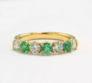EXKLUSIV SMARAGD RING + DIAMANTEN 0,74 CT GOLD 750 WERT NEU - Bild 1 von 4