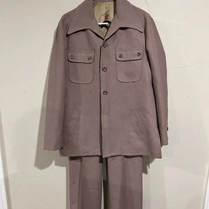 Vtg 60s 70s Men’s Suit 2 Piece Wide Leg Style Suite 34x30 40R Retro Funky disco - Picture 1 of 22