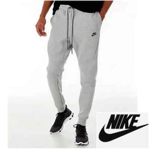 NWT Nike Mens Gray Tech Fleece Joggers Sweat Athletic Stretch Workout Running M - Picture 1 of 10