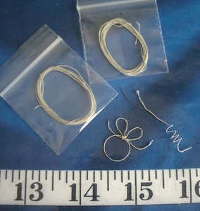 ~ 36-Gauge (VERY Fine) Silk-Wrapped Silver Wire ~ 3 Yards ~ Sailor's Valentines~ - Picture 1 of 1
