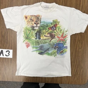 Vintage 90s Rainforest Wilderness Tee Men’s Medium Single Stitch - Bild 1 von 10