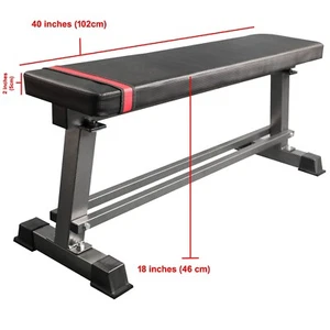 Standard Weight Training Benches Flat Utility Bench for Dumbbell Ab Exercises - Picture 1 of 7