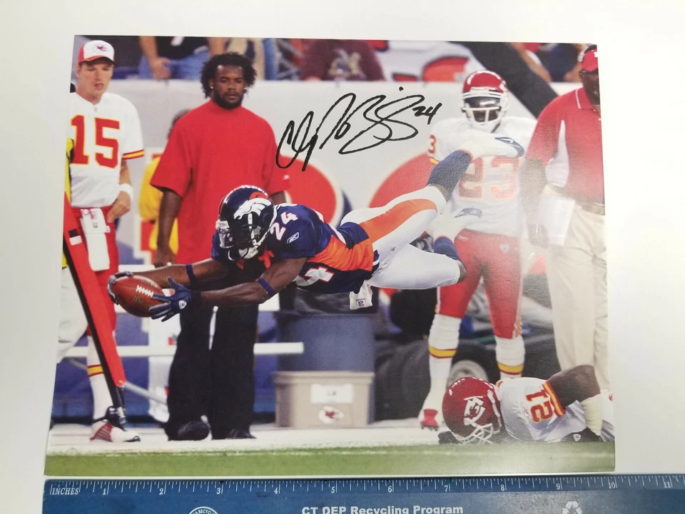 Tarjeta fotográfica de jugador de 10" x 8" de los Denver Broncos NFL Football #24 Champ Bailey Foto 1 de 1