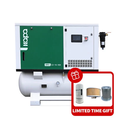 230V 30HP 5 In 1 Rotary Screw Air Compressor 98CFM 232Psi With Air Dryer + Tank - Image 1 of 4