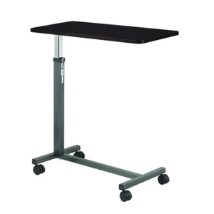 Overbed Table Tray Rolling Hospital Bed NonTilt Adjustable Height Food Cart Desk - Picture 1 of 6