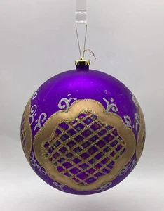 Jumbo 24” Garden Ridge Hand Painted Sparkly Christmas Ornament New Old Stock. - Picture 1 of 16