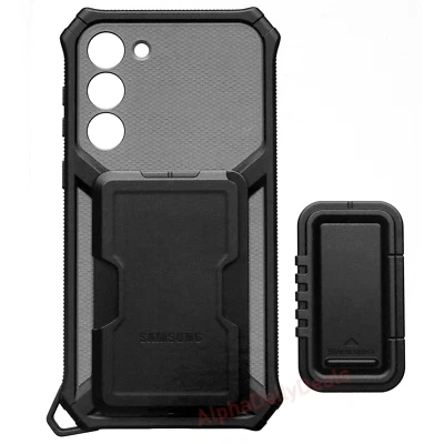 Genuine OEM Samsung Galaxy S23 Rugged Grip Gadget Case Titan Card Slot Ring - Image 1 of 3