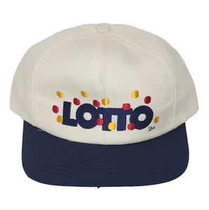 Vintage Missouri Lotto Snapback White Navy Trucker Hat MO Lottery Logo Gambling - Picture 1 of 15