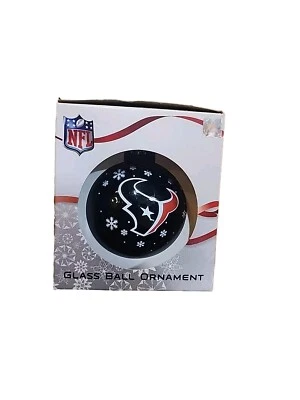 Football Houston Texans NFL Glass Ball Christmas Ornament 2 5/8" 2019 Collector - Image 1 of 4