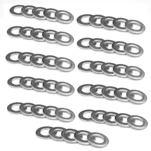 100 pz 1/4 Lavatrice Piatta Inox 5/8 Diametro Esterno 304 Inox - Foto 1 di 6
