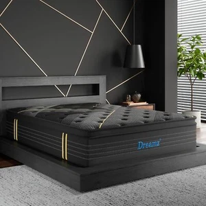 King Single Spring Mattress Bamboo Charcoal, Knitted Fabric Pocket Bed Sleep, HD - Picture 1 of 9
