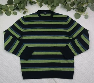 J Crew Mens Green and Blue Pullover Sweater Lambswool Size M  - Picture 1 of 5